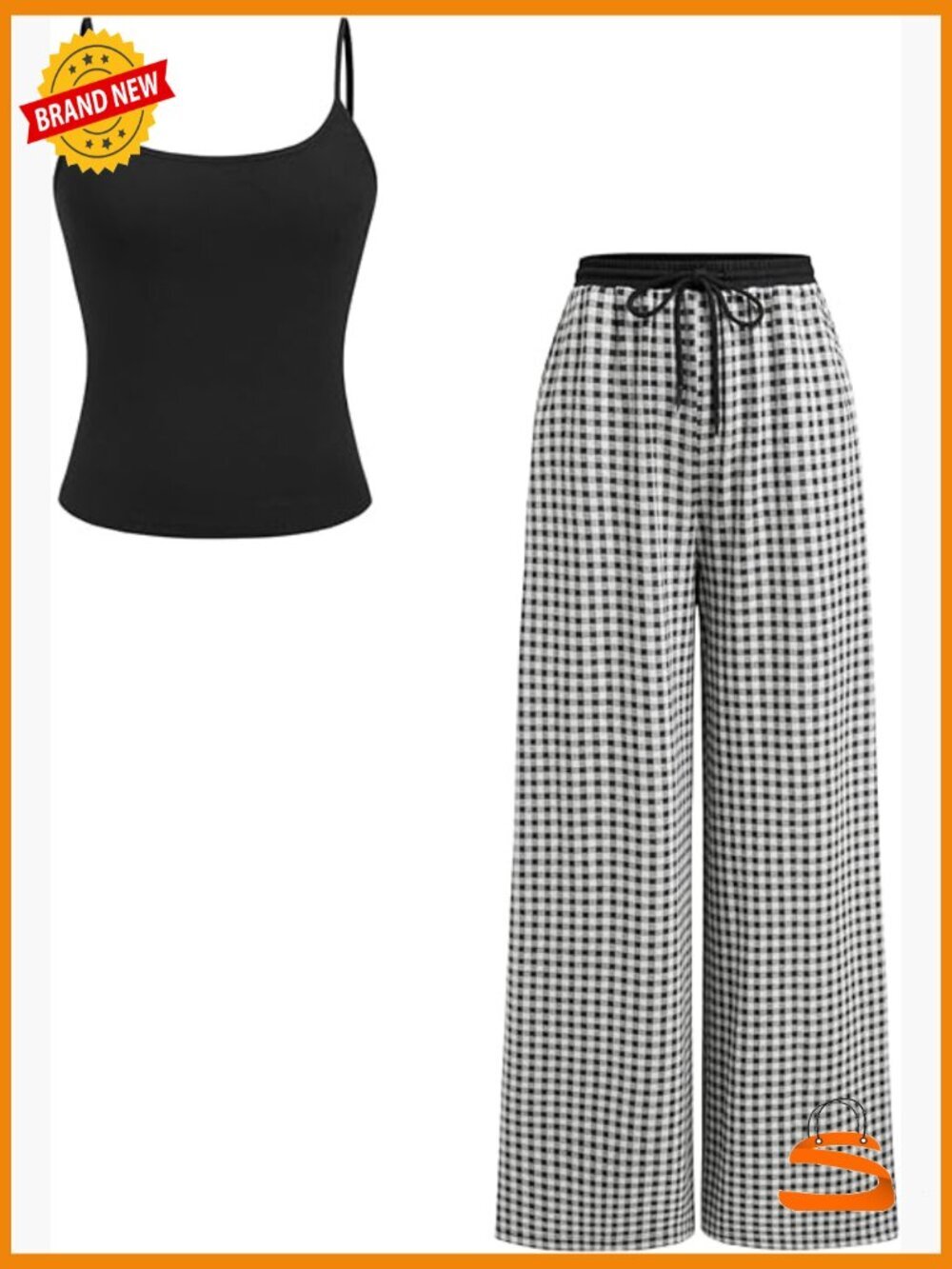Women's Two Piece Set - Tank Top & Wide Leg Pants - Y2K Matching Outfit